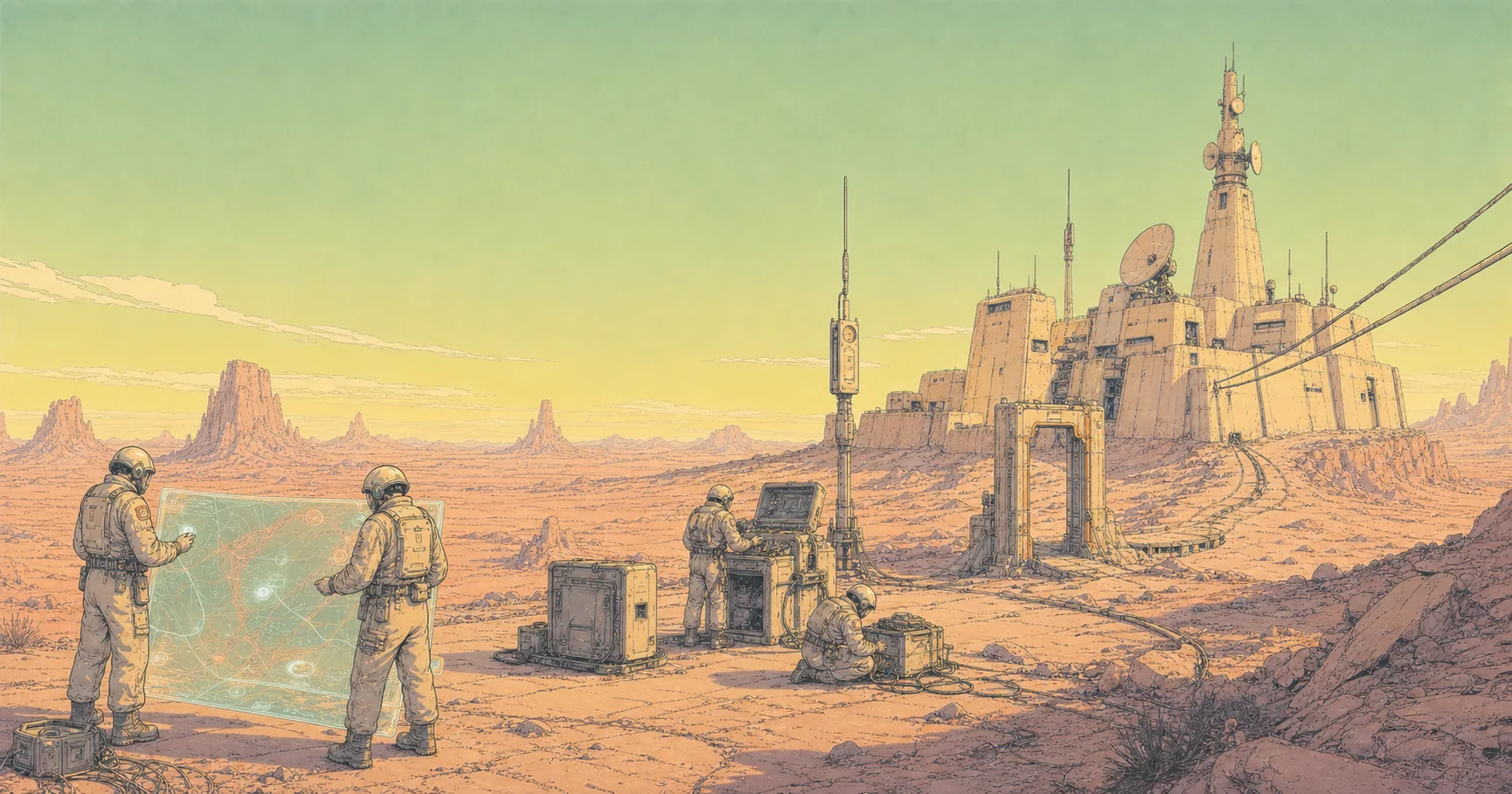 Security engineers map the boundary of a remote technical system
